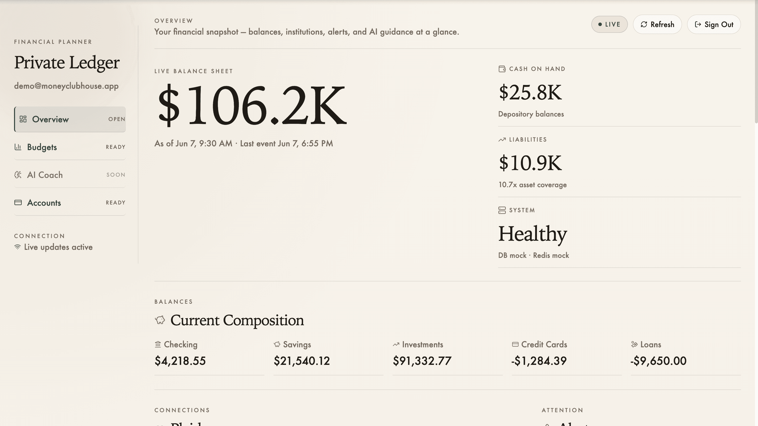 Private Ledger screenshot 1